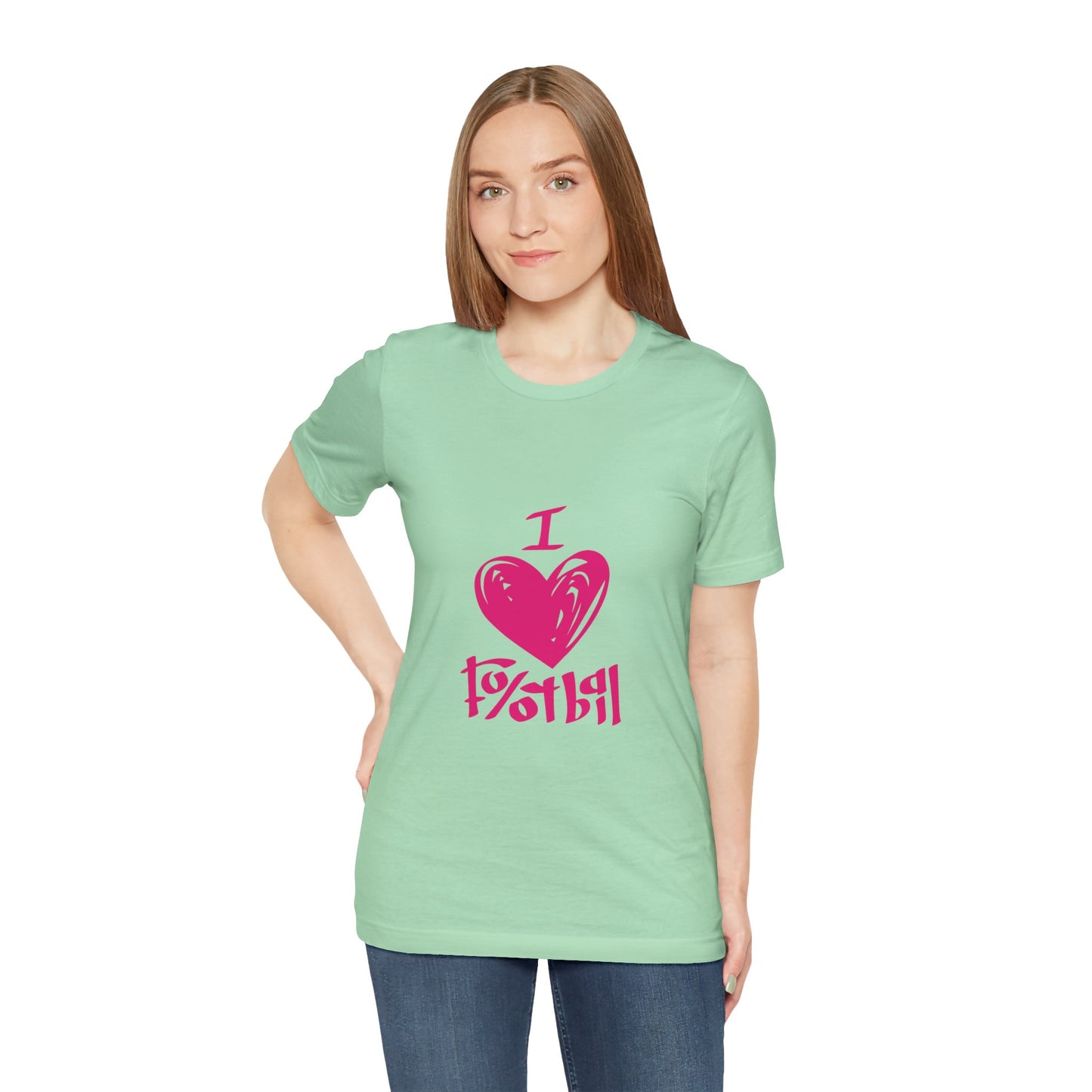"I Love Football" T-Shirt | Classic Game Day Tee - Perfect for Sports Fans, Game Day, Birthday Gifts, Casual Wear, Team Spirit