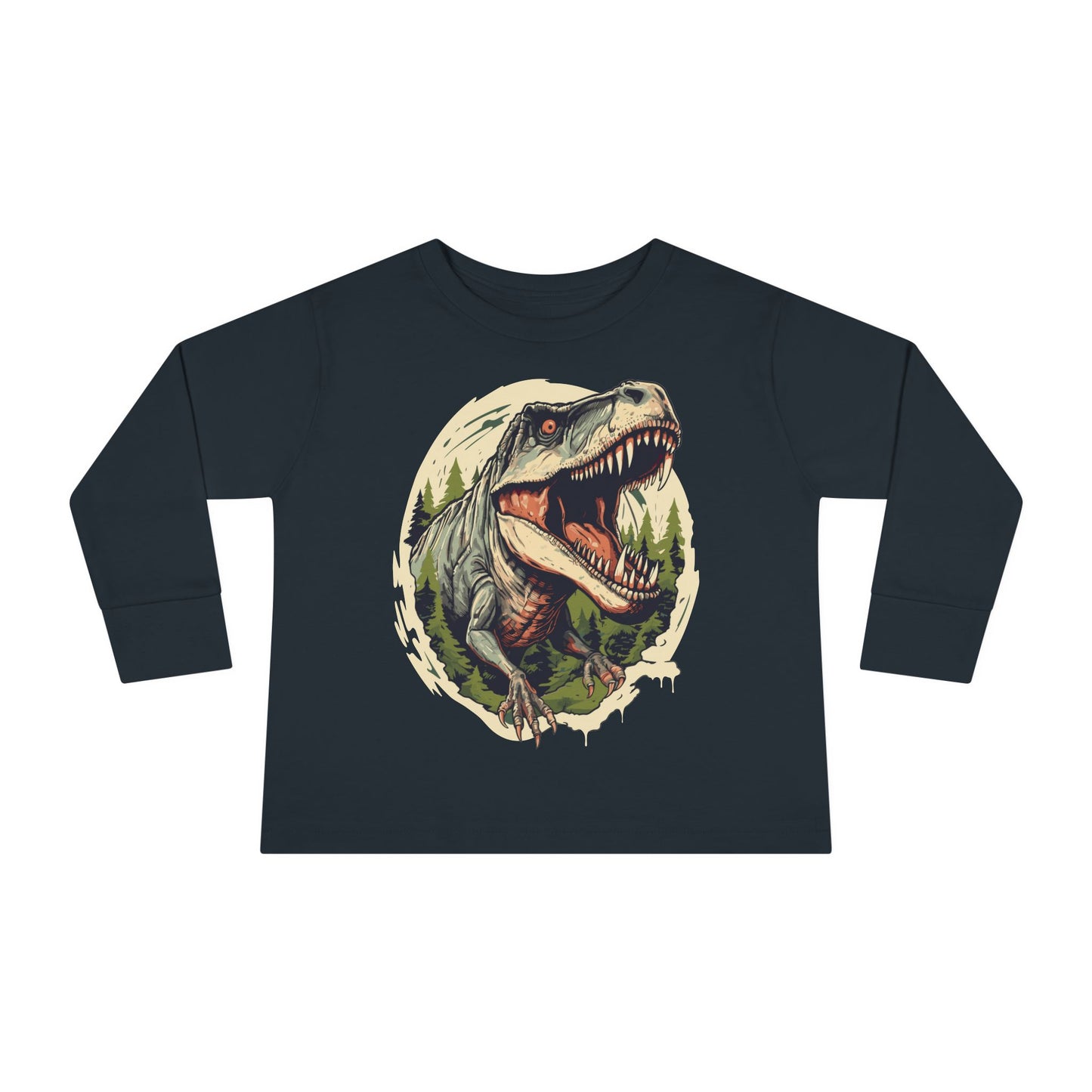 Unisex Dinosaur Graphic 100% Cotton Child Long Sleeve T-Shirt