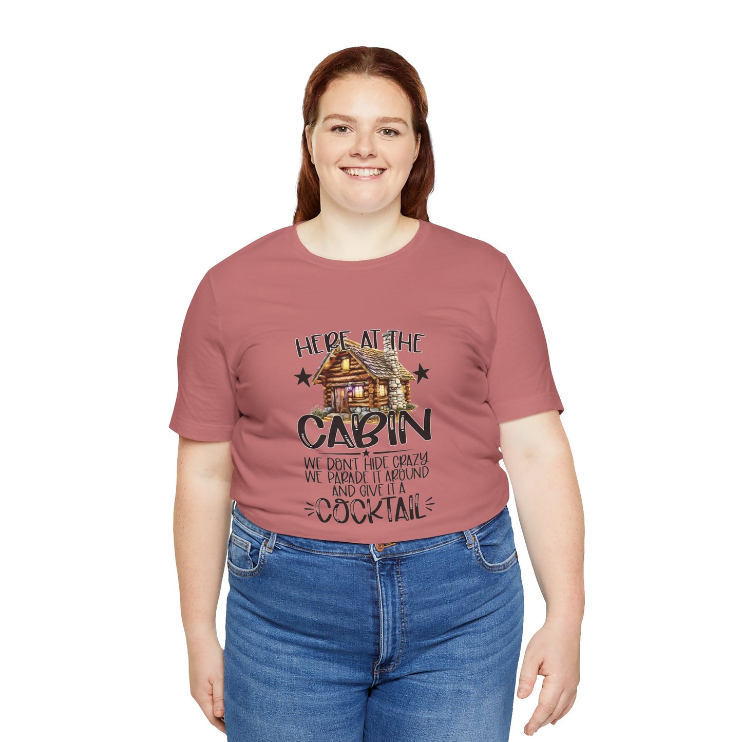 Cabin Vibes Unisex Short Sleeve Tee - Perfect for Cocktail Lovers