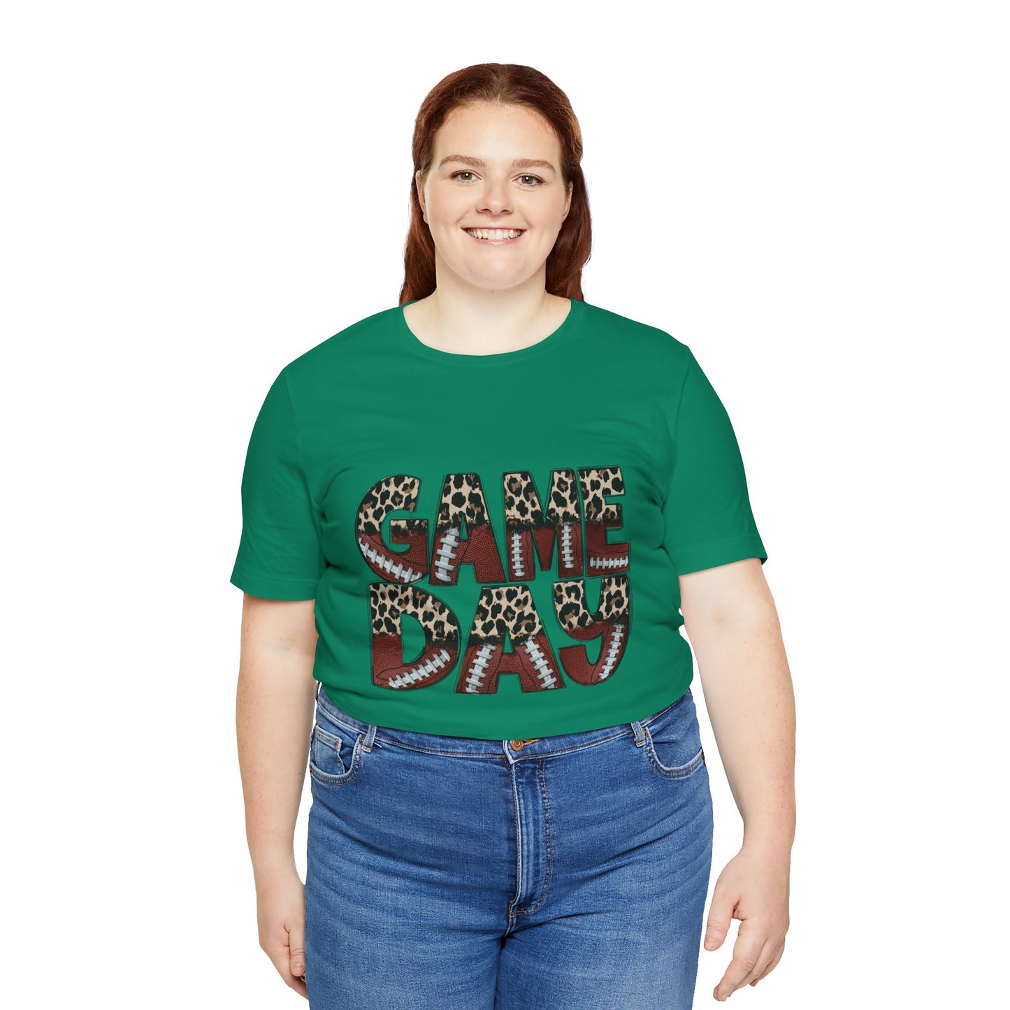Leopard Print Game Day T-Shirt | Women's Gameday Tee, Unisex T-Shirt for Sports Fans, College Game Day Shirt, Tailgate Party Outfit, Casual Comfort Wear
