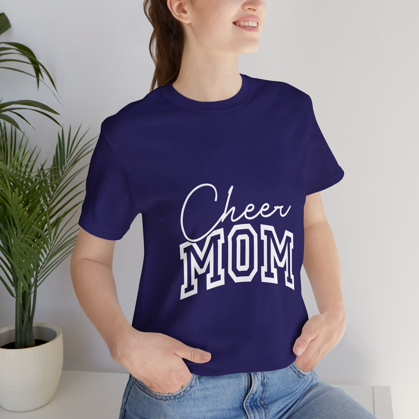 "Cheer Mom" T-Shirt | Game Day T-Shirt | Cheerleading Mom Tee, Perfect for Game Day, Mother's Day Gift, Cheer Team Spirit Shirt, Soft Cotton T-Shirt for Moms