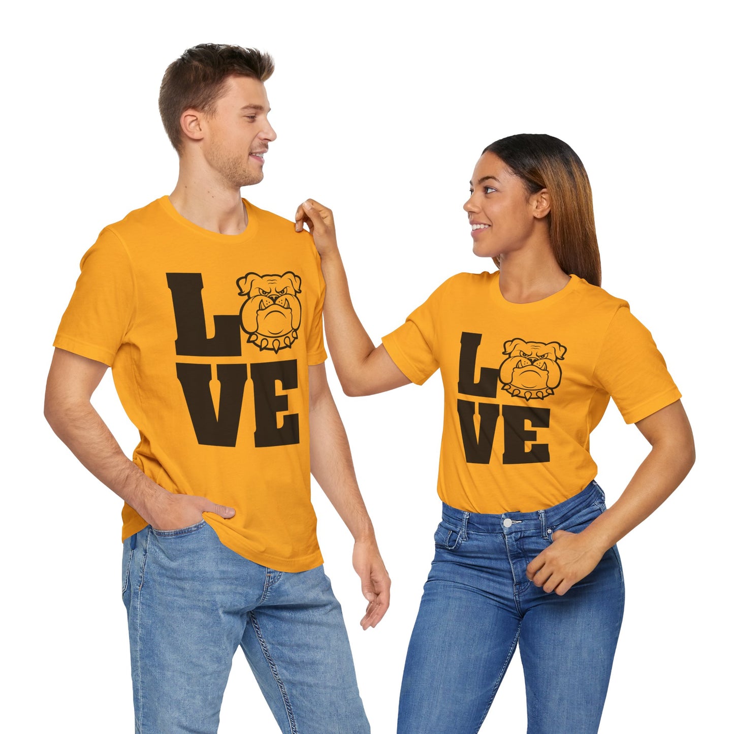 "Bulldog Love" Unisex T-Shirt | Bulldog Lover Gift, Casual Wear, Animal Lover Shirt, Pet Owner Gift, Stylish Graphic Tee, Everyday Comfort