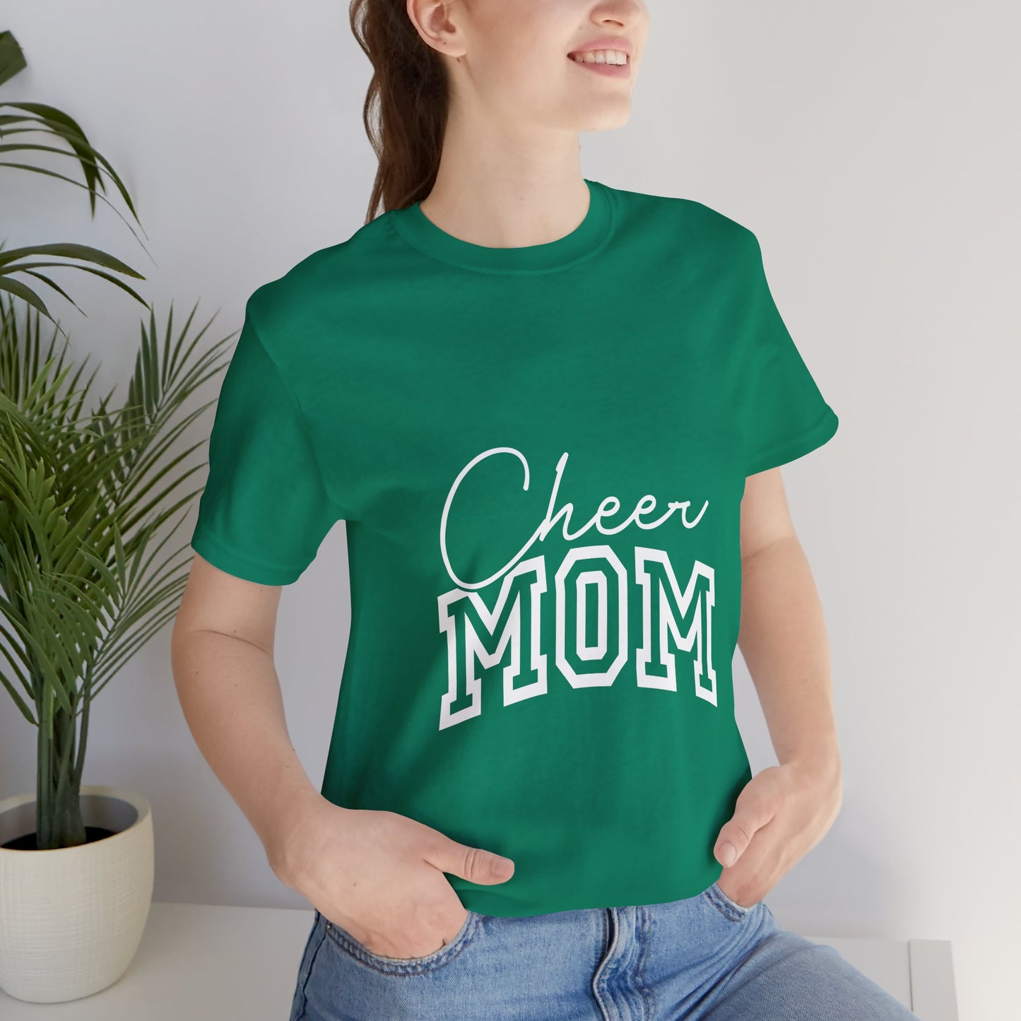 "Cheer Mom" T-Shirt | Game Day T-Shirt | Cheerleading Mom Tee, Perfect for Game Day, Mother's Day Gift, Cheer Team Spirit Shirt, Soft Cotton T-Shirt for Moms