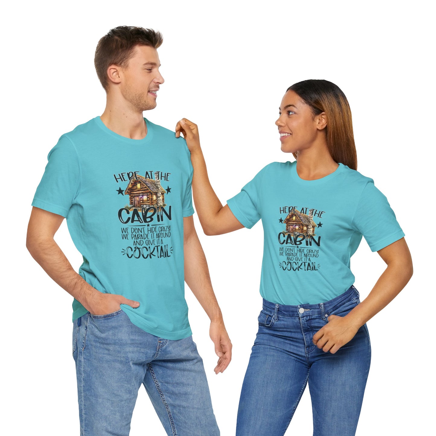 Cabin Vibes Unisex Short Sleeve Tee - Perfect for Cocktail Lovers