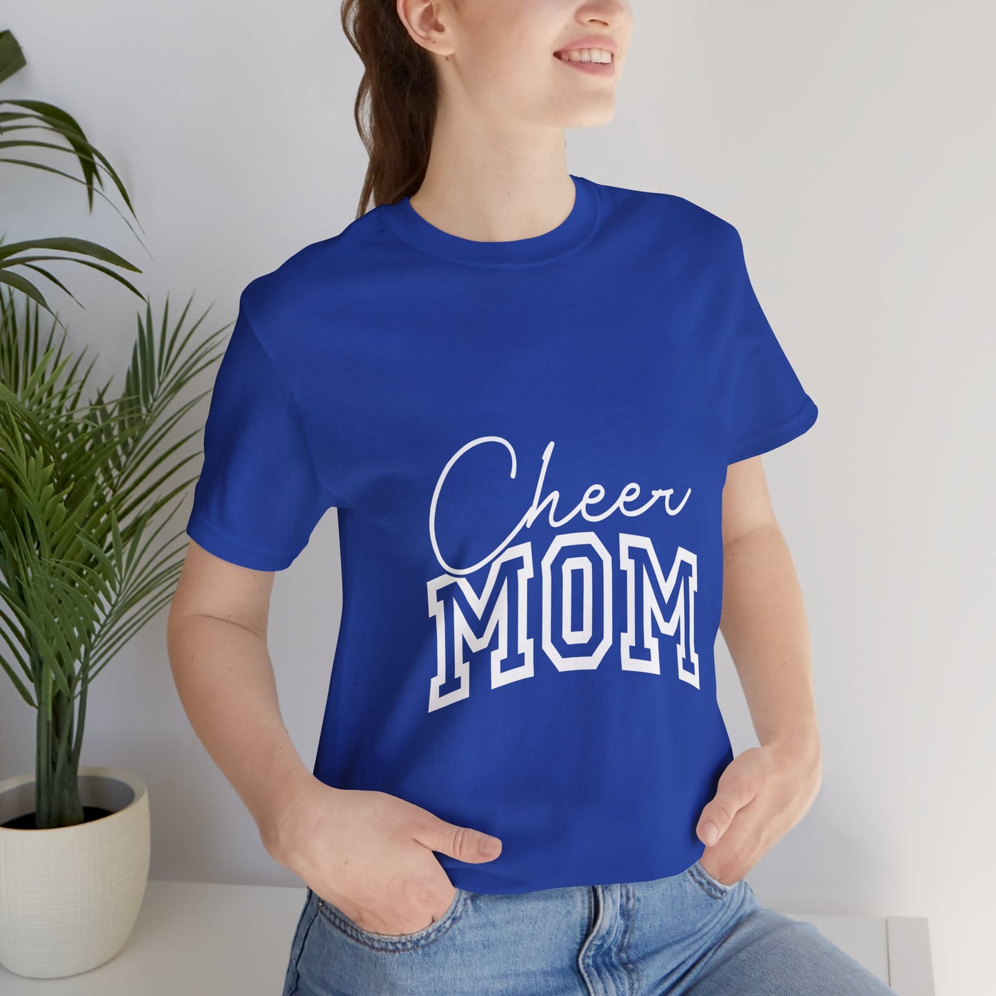 "Cheer Mom" T-Shirt | Game Day T-Shirt | Cheerleading Mom Tee, Perfect for Game Day, Mother's Day Gift, Cheer Team Spirit Shirt, Soft Cotton T-Shirt for Moms