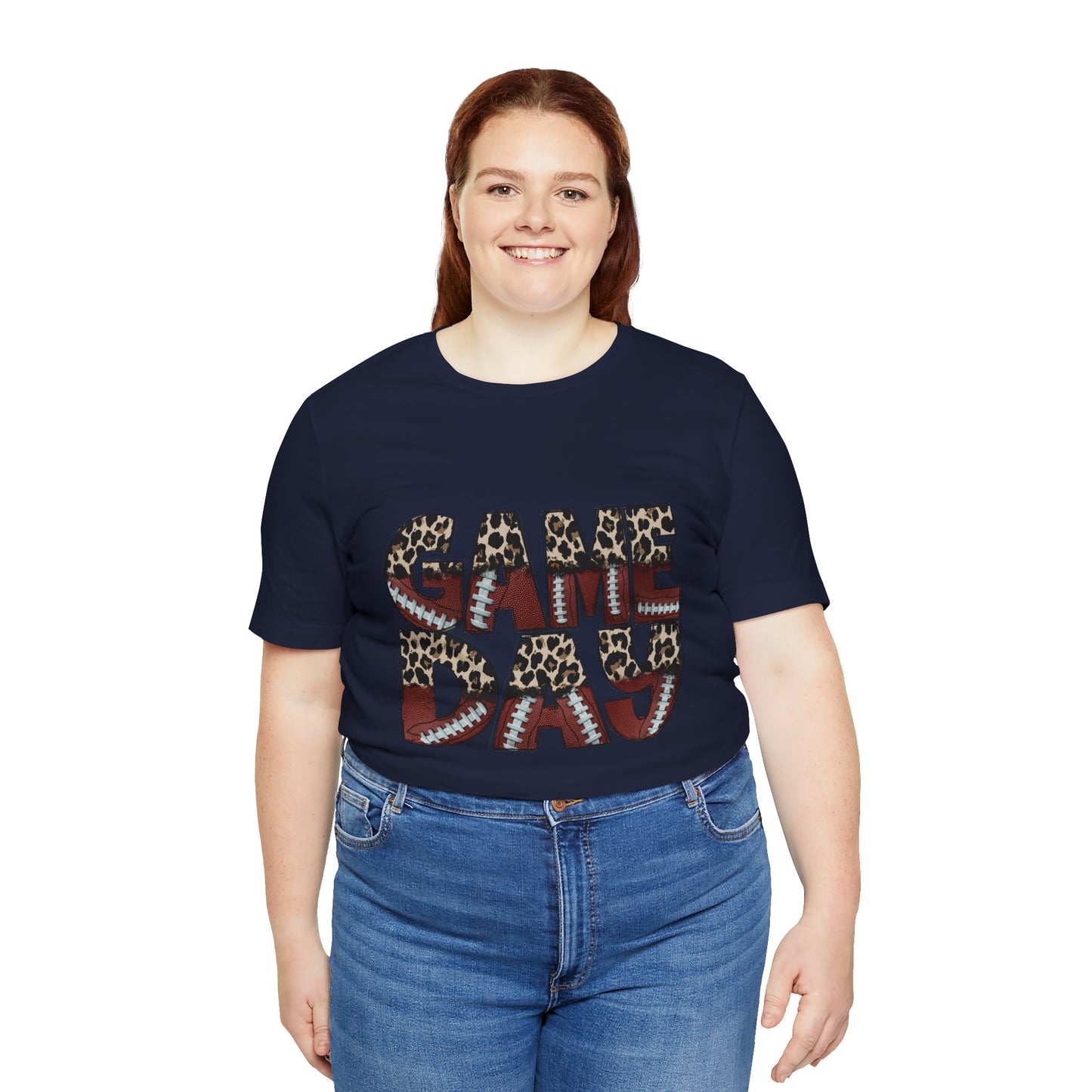 Leopard Print Game Day T-Shirt | Women's Gameday Tee, Unisex T-Shirt for Sports Fans, College Game Day Shirt, Tailgate Party Outfit, Casual Comfort Wear