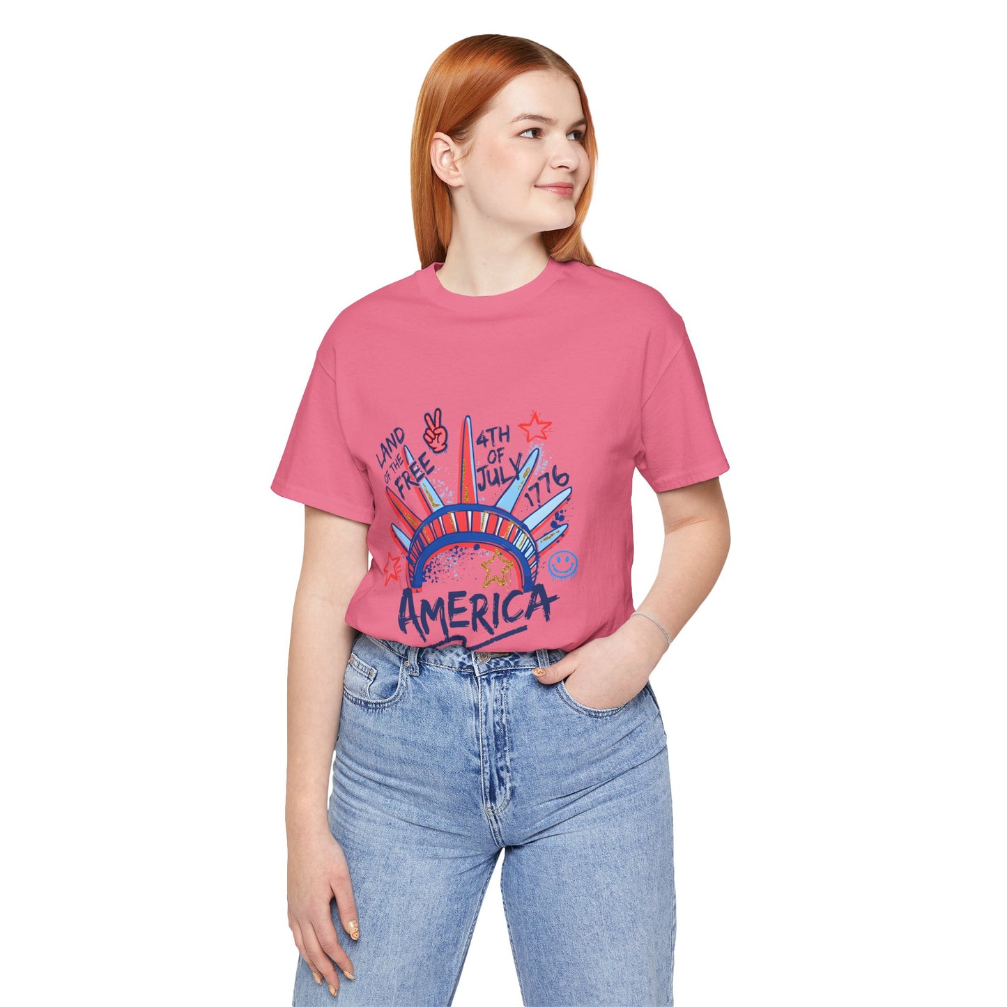 Patriotic Graphic Tee for Independence Day, 4th of July Shirt, Freedom Celebration Apparel, Gift for American Pride, Casual Summer Wear