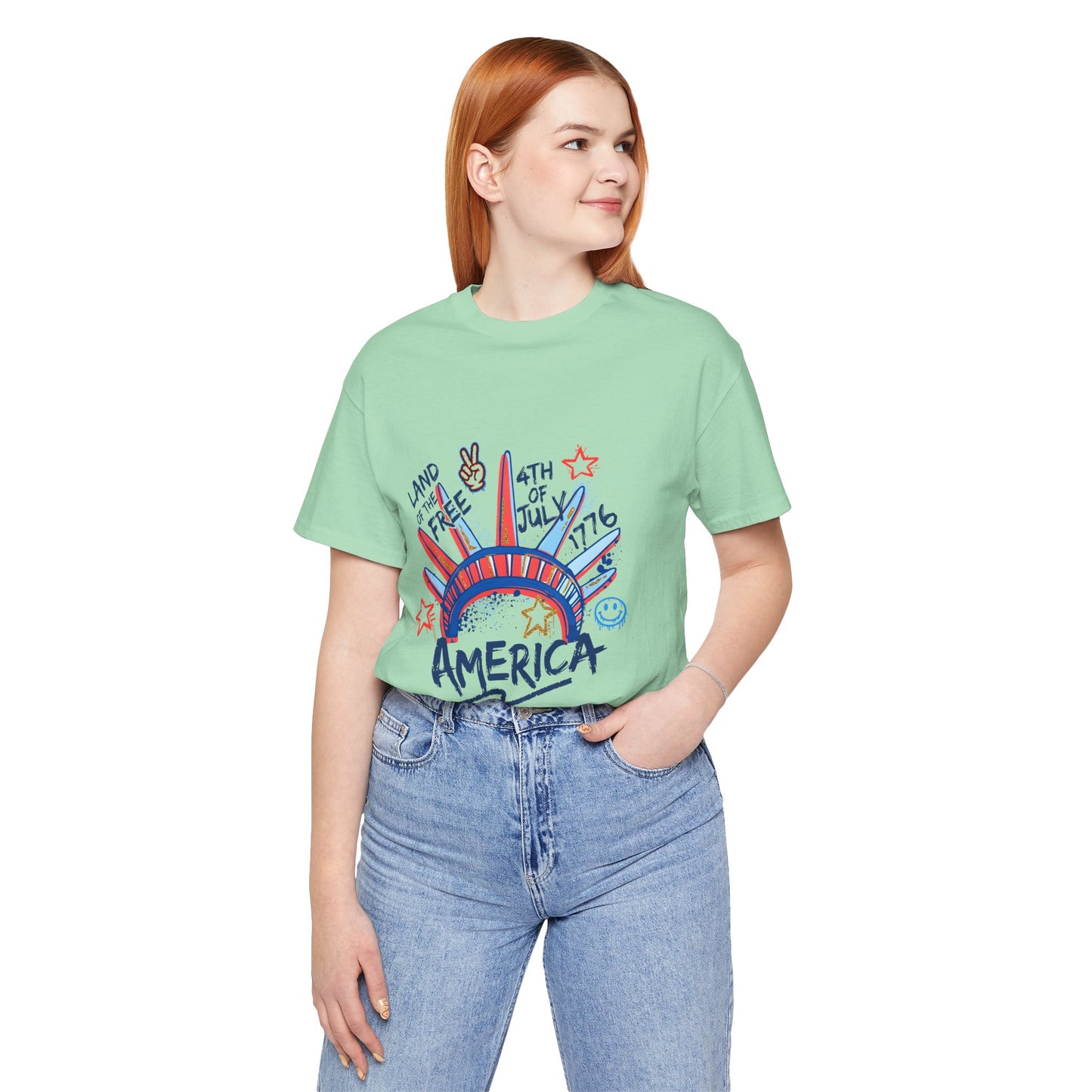 Patriotic Graphic Tee for Independence Day, 4th of July Shirt, Freedom Celebration Apparel, Gift for American Pride, Casual Summer Wear