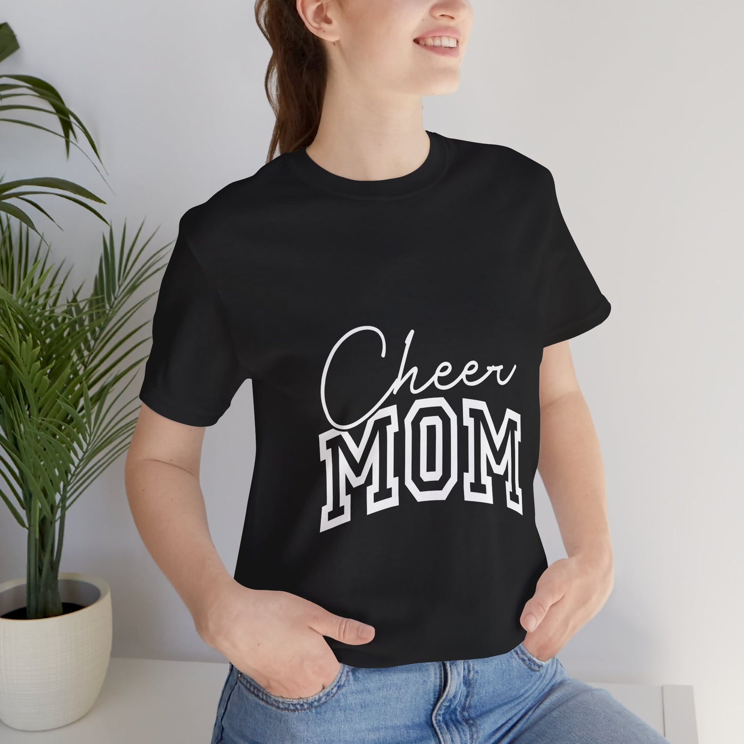 "Cheer Mom" T-Shirt | Game Day T-Shirt | Cheerleading Mom Tee, Perfect for Game Day, Mother's Day Gift, Cheer Team Spirit Shirt, Soft Cotton T-Shirt for Moms