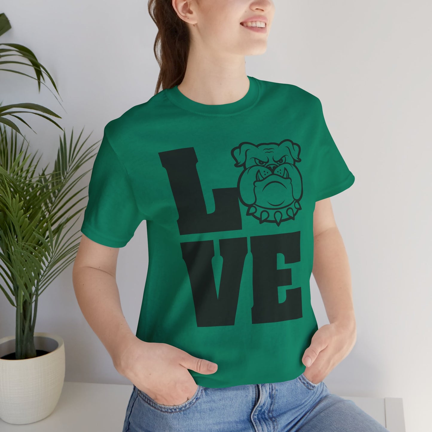 "Bulldog Love" Unisex T-Shirt | Bulldog Lover Gift, Casual Wear, Animal Lover Shirt, Pet Owner Gift, Stylish Graphic Tee, Everyday Comfort