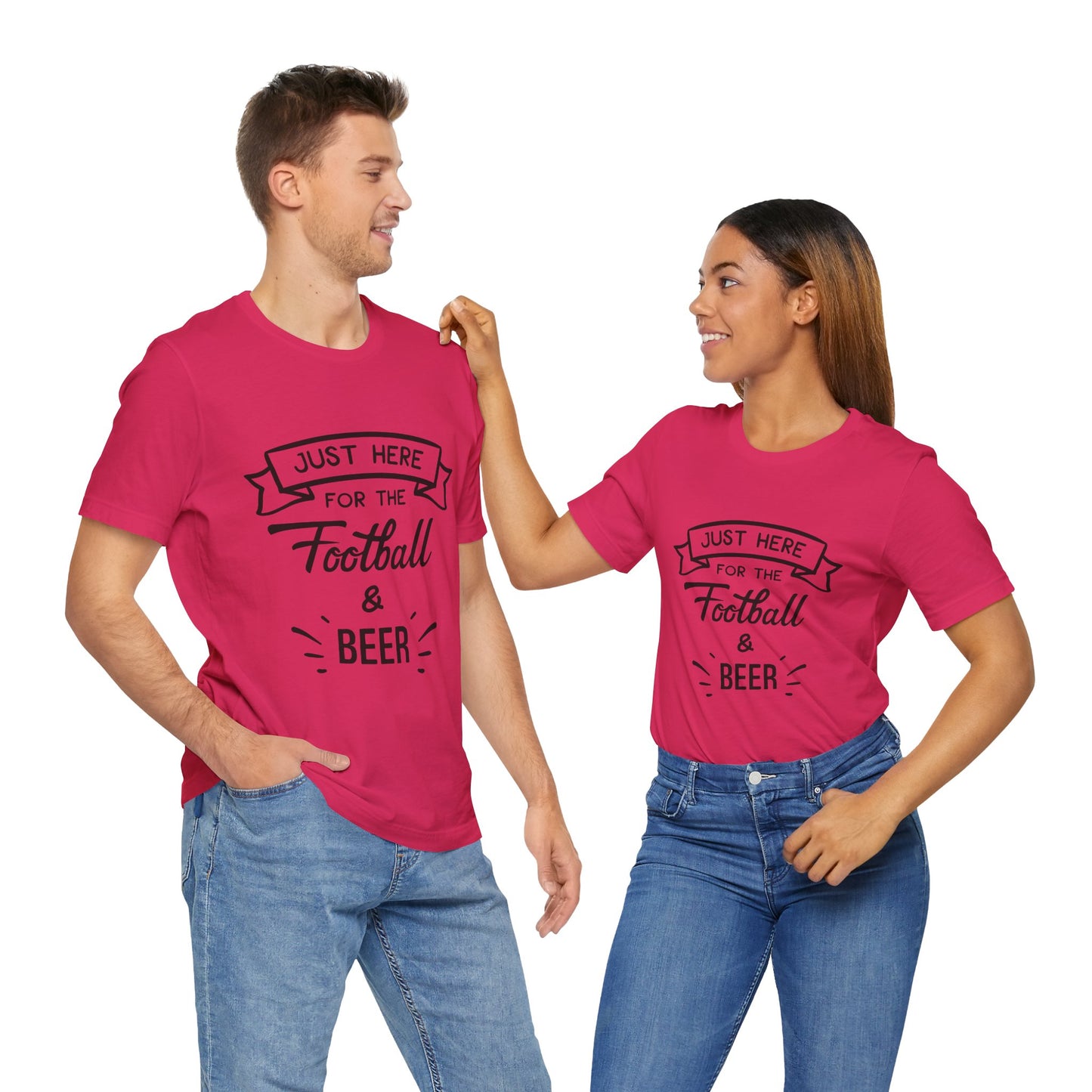 "Football & Beer" T-Shirt | Unisex Gameday Tee, Unisex T-Shirt, Casual Wear, Game Day Shirt, Tailgate Tee, Gift for Sports Fans, Summer Apparel